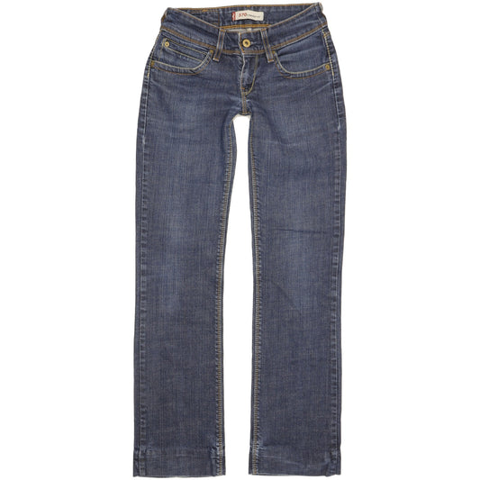 Levi's 570 Women Blue Straight Slim Stretch Jeans W27 L30