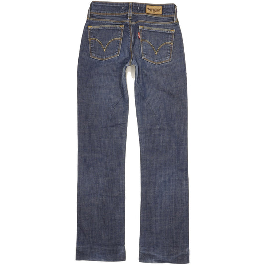 Levi's 570 Women Blue Straight Slim Stretch Jeans W27 L30