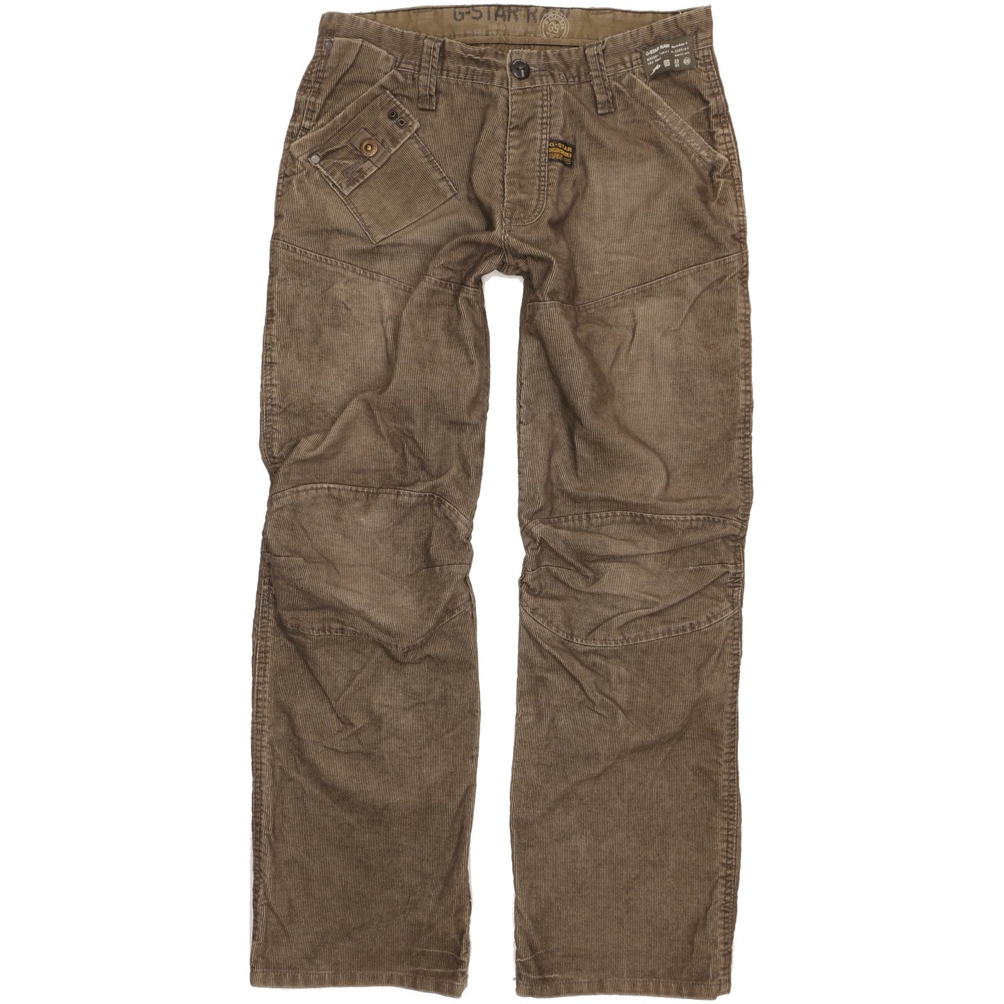 G-Star Elwood Men Brown Straight Regular Trousers W34 L34