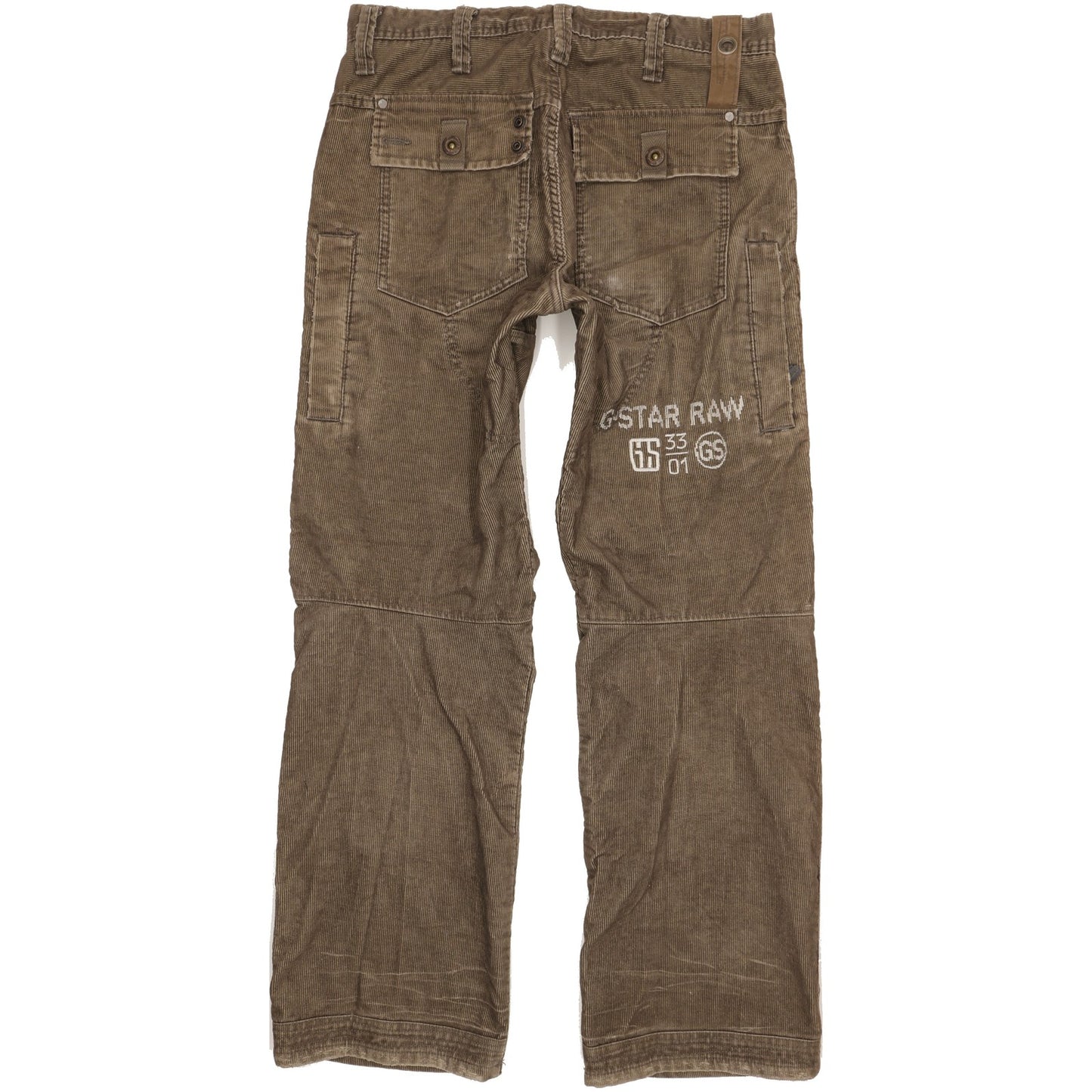 G-Star Elwood Men Brown Straight Regular Trousers W34 L34