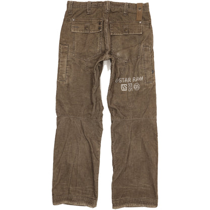 G-Star Elwood Men Brown Straight Regular Trousers W34 L34