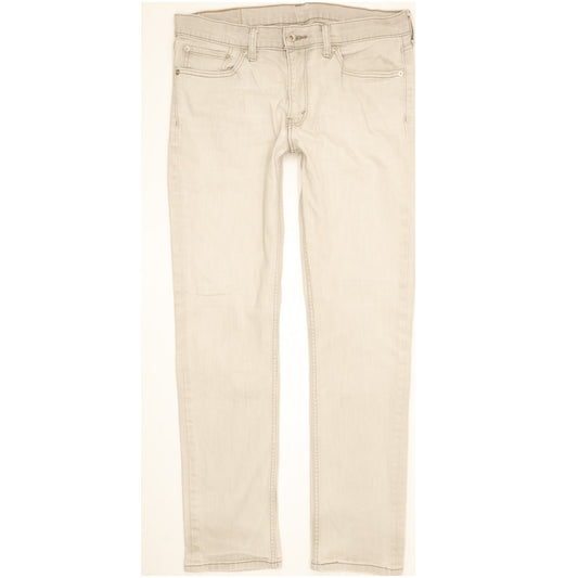 Levi's 511 Men Grey Straight Slim Jeans W33 L31