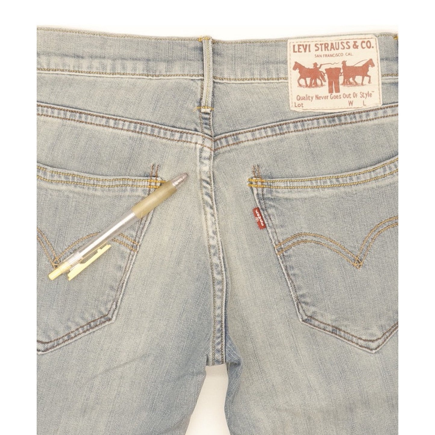 Levi's Men Blue Straight Slim Stretch Jeans W26 L28