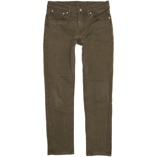 Levi's 511 Men Green Straight Slim Stretch Jeans W33 L30