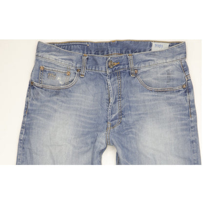 G-Star 3301 Men Blue Straight Regular Jeans W33 L34