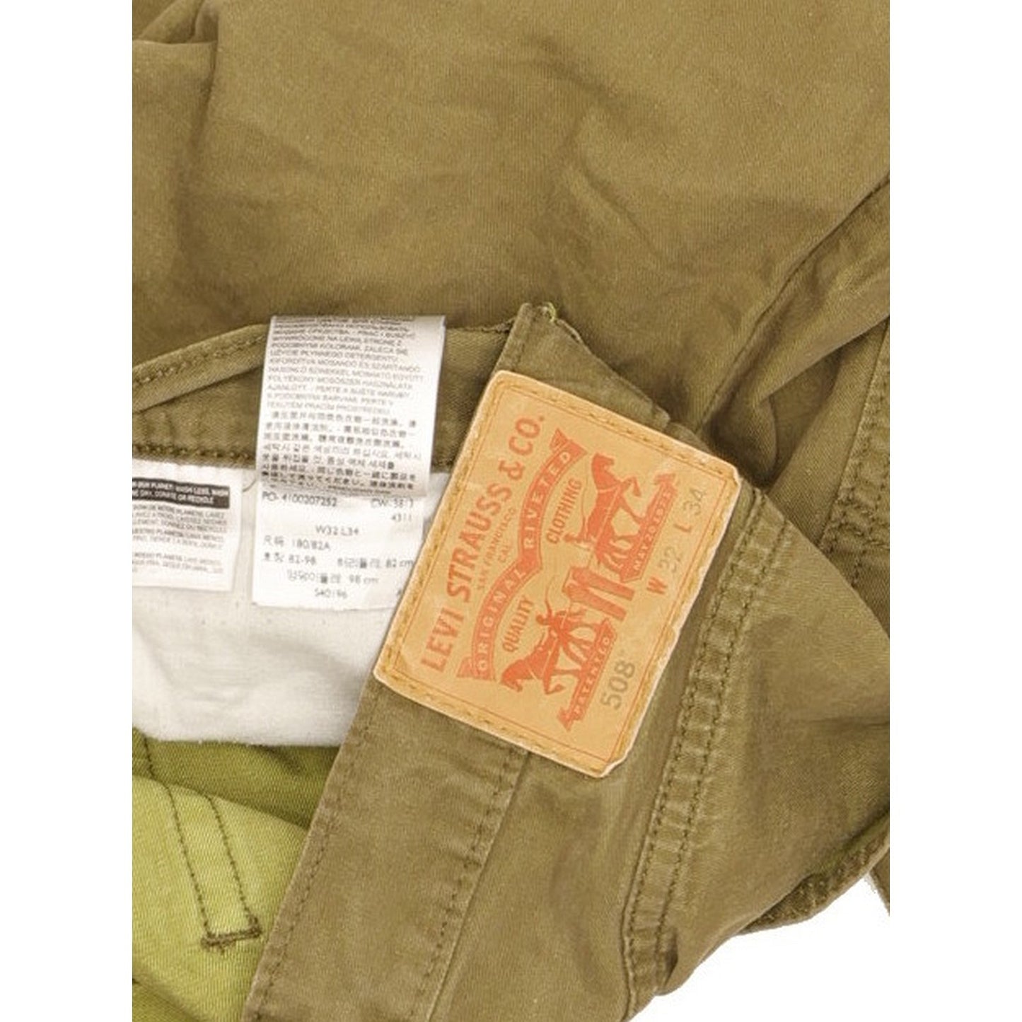 Levi's 508 Men Green Straight Slim Jeans W32 L33