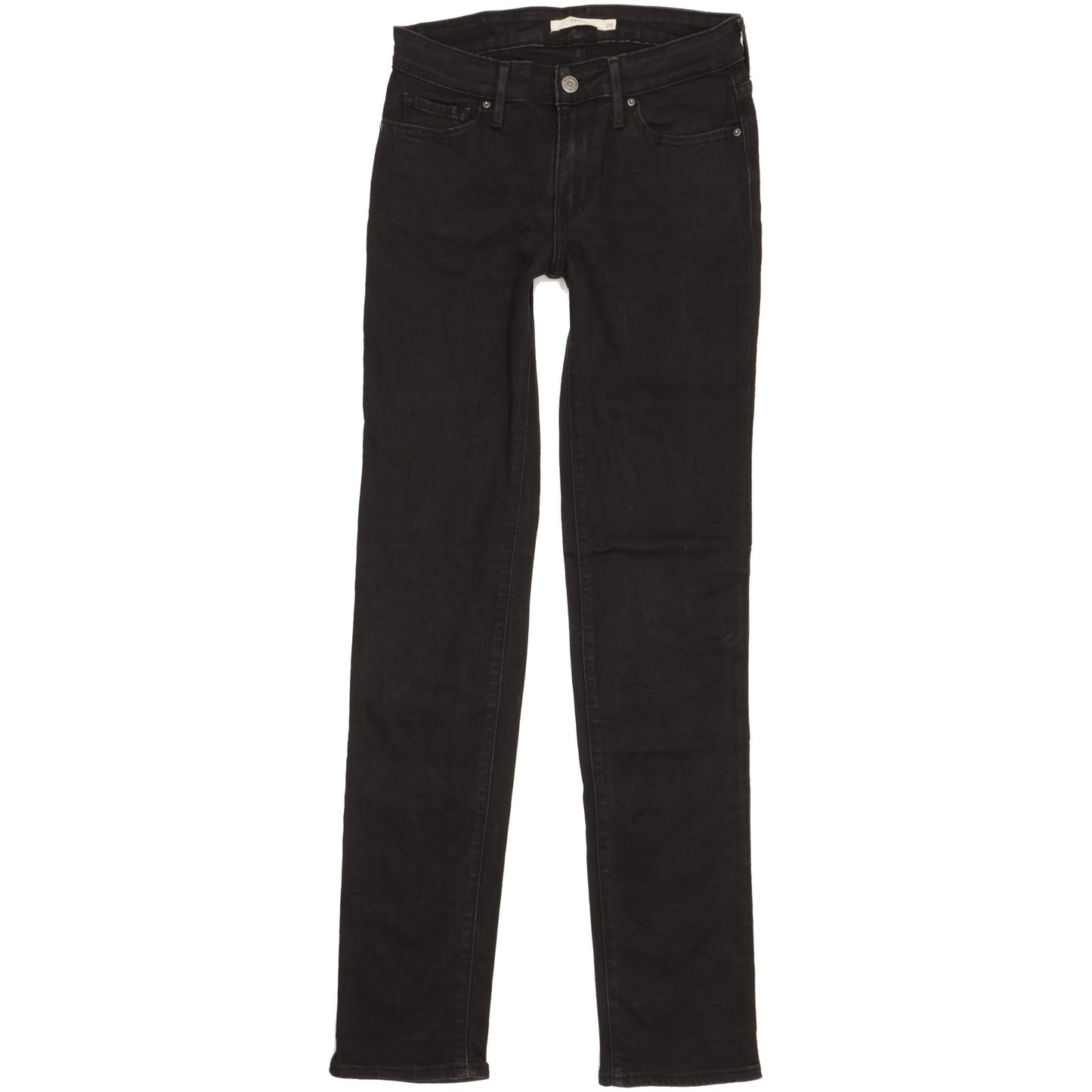 Levi's 712 Women Black Straight Slim Stretch Jeans W26 L33