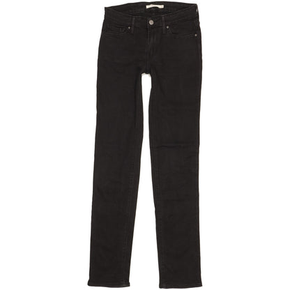 Levi's 712 Women Black Straight Slim Stretch Jeans W26 L33