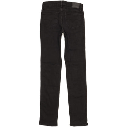 Levi's 712 Women Black Straight Slim Stretch Jeans W26 L33