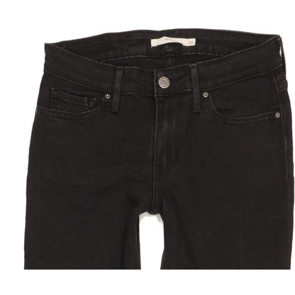Levi's 712 Women Black Straight Slim Stretch Jeans W26 L33