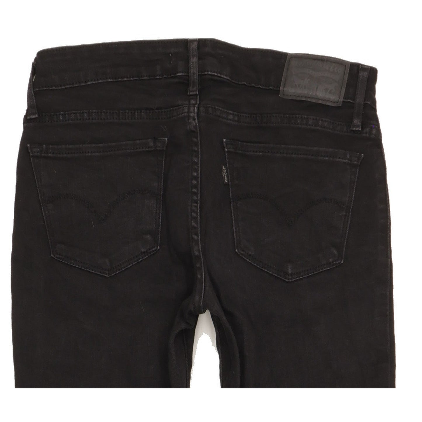 Levi's 712 Women Black Straight Slim Stretch Jeans W26 L33