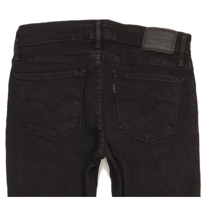 Levi's 712 Women Black Straight Slim Stretch Jeans W26 L33