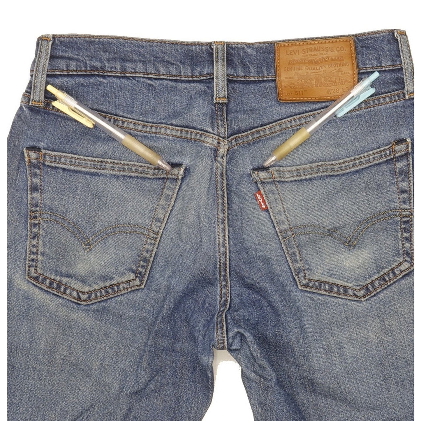 Levi's 511 Men Blue Straight Slim Jeans W28 L31