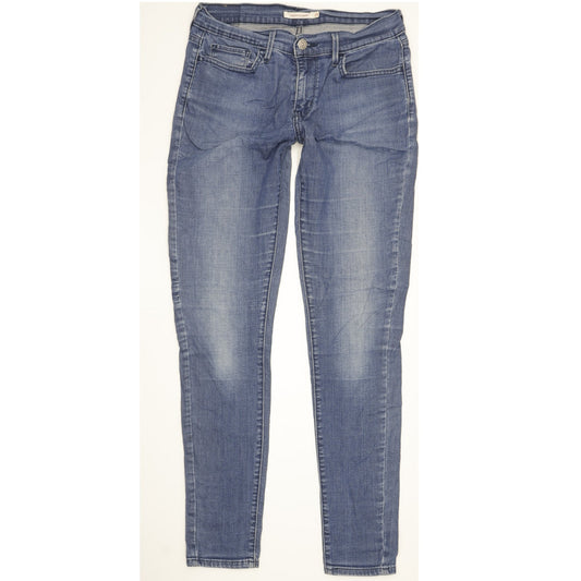 Levi's 710 Super Women Blue Skinny Slim Stretch Jeans W29 L31