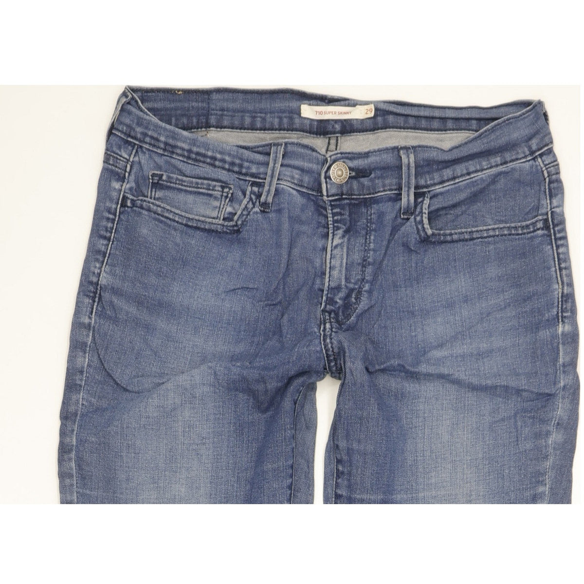 Levi's 710 Super Women Blue Skinny Slim Stretch Jeans W29 L31