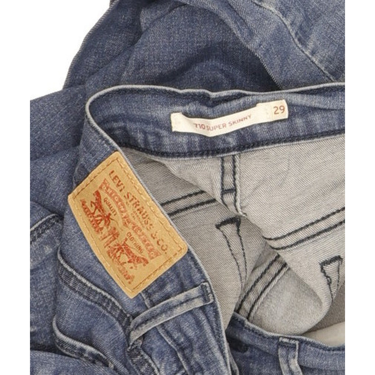 Levi's 710 Super Women Blue Skinny Slim Stretch Jeans W29 L31