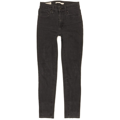 Levi's 721 Women Black Skinny Slim Stretch Jeans W24 L25