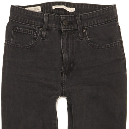 Levi's 721 Women Black Skinny Slim Stretch Jeans W24 L25