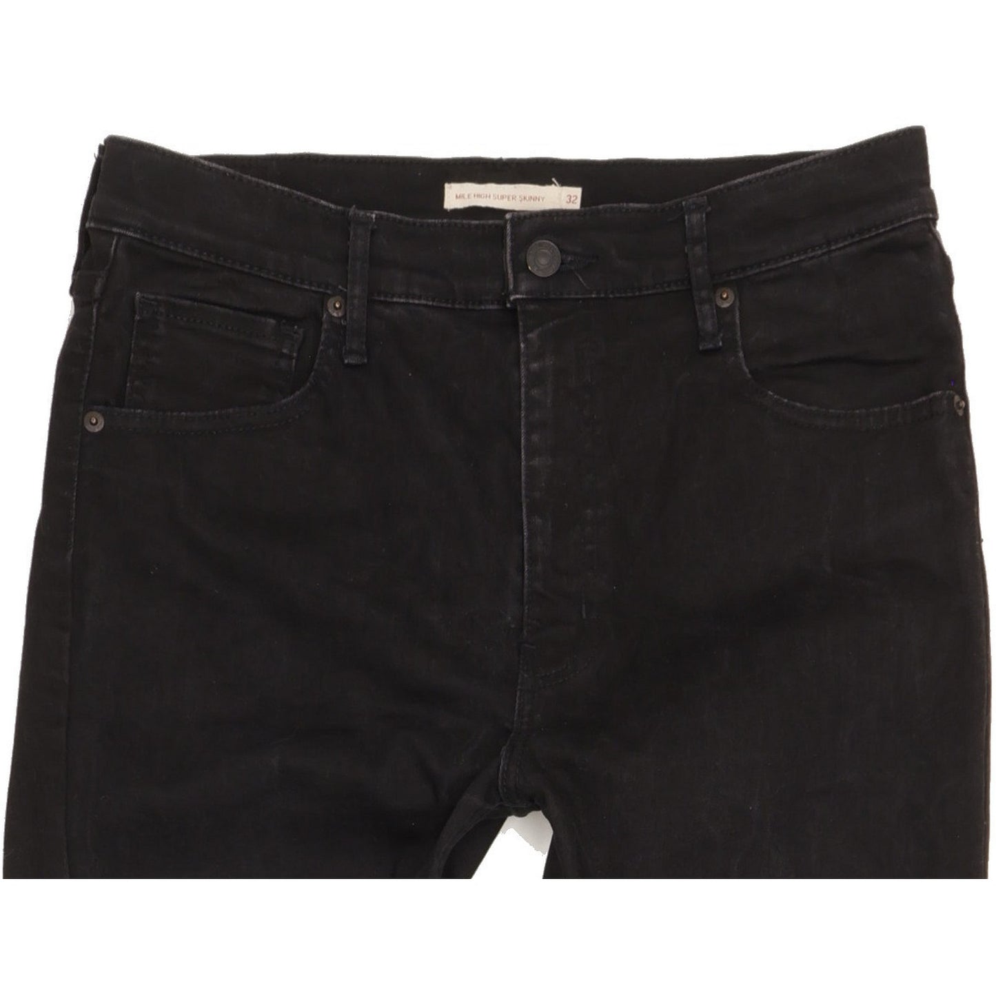 Levi's Mile Black Skinny Slim Stretch Jeans High Waisted W32 L32