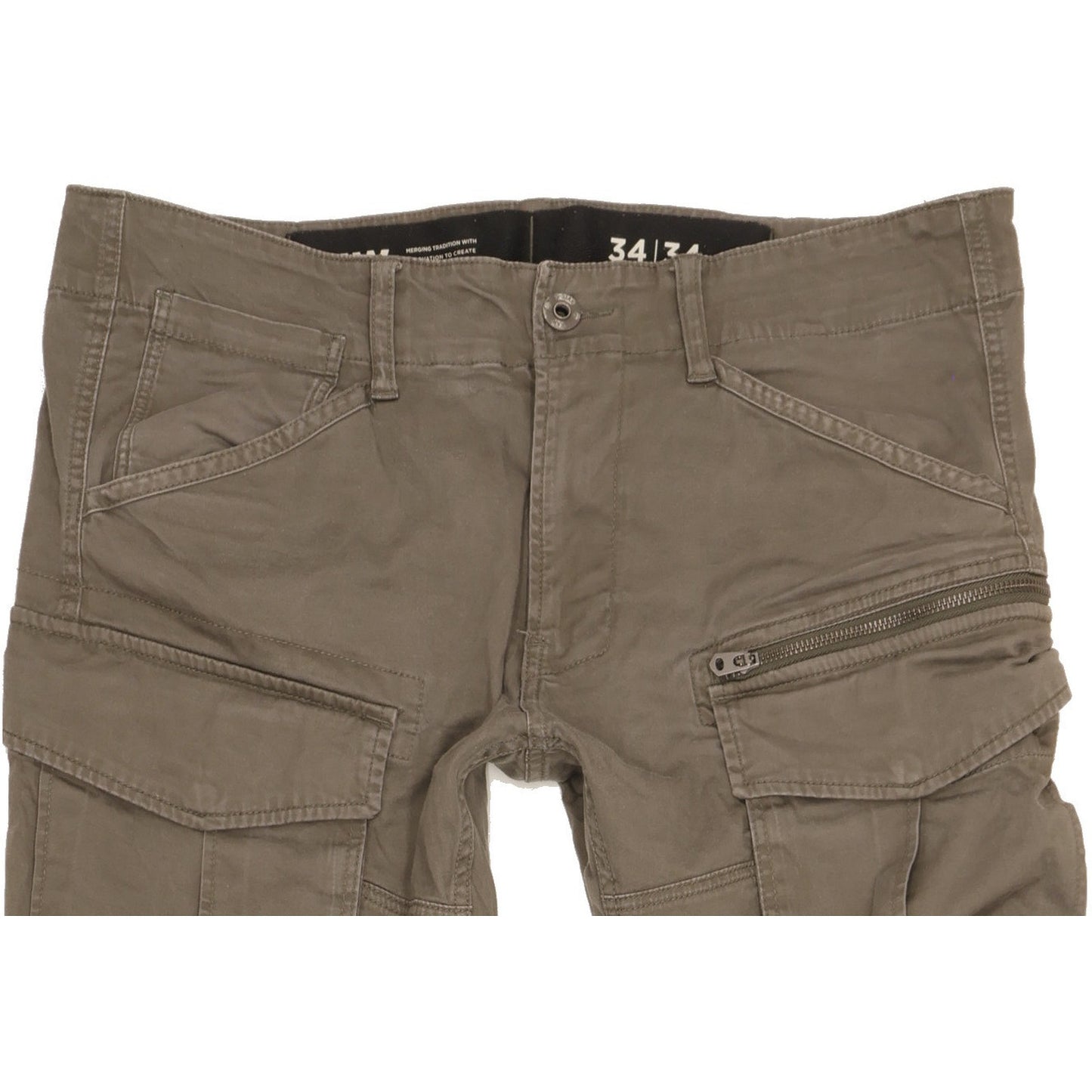 G-Star Rovic 3D Men Green Tapered Regular Stretch Jeans W34 L34