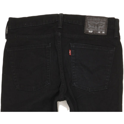 Levi's 510 Men Black Skinny Slim Stretch Jeans W32 L28