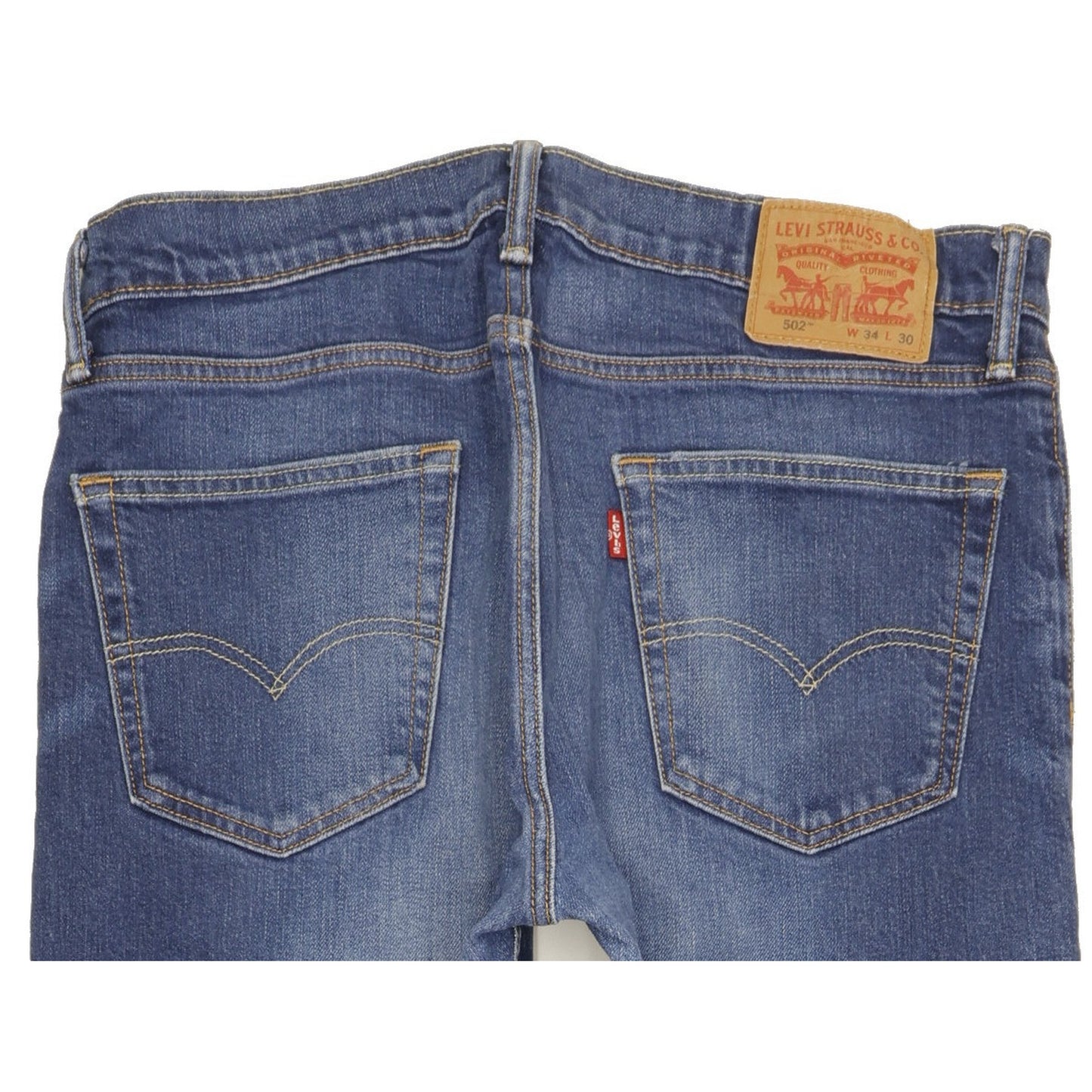 Levi's 502 Men Blue Tapered Regular Stretch Jeans W34 L28