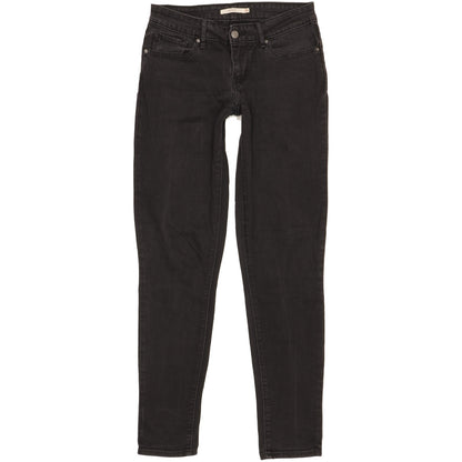 Levi's 711 Women Black Skinny Slim Stretch Jeans W28 L31