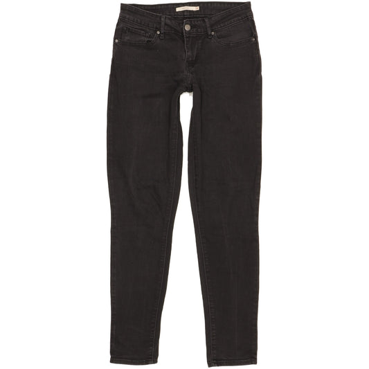 Levi's 711 Women Black Skinny Slim Stretch Jeans W28 L31