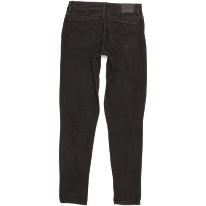 Levi's 711 Women Black Skinny Slim Stretch Jeans W28 L31