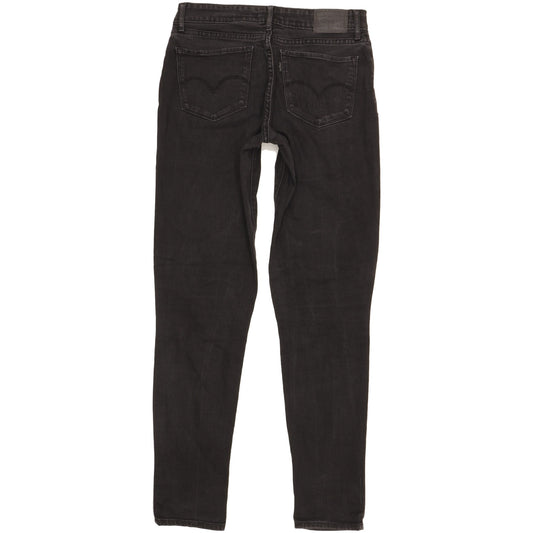 Levi's 711 Women Black Skinny Slim Stretch Jeans W28 L31