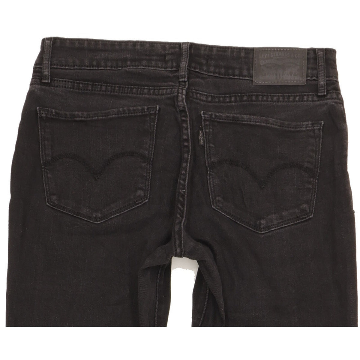 Levi's 711 Women Black Skinny Slim Stretch Jeans W28 L31