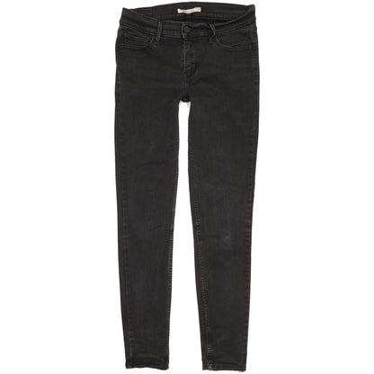 Levi's 710 Super Women Black Skinny Slim Stretch Jeans W29 L30