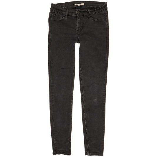 Levi's 710 Super Women Black Skinny Slim Stretch Jeans W29 L30