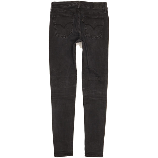 Levi's 710 Super Women Black Skinny Slim Stretch Jeans W29 L30
