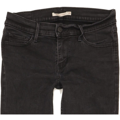 Levi's 710 Super Women Black Skinny Slim Stretch Jeans W29 L30