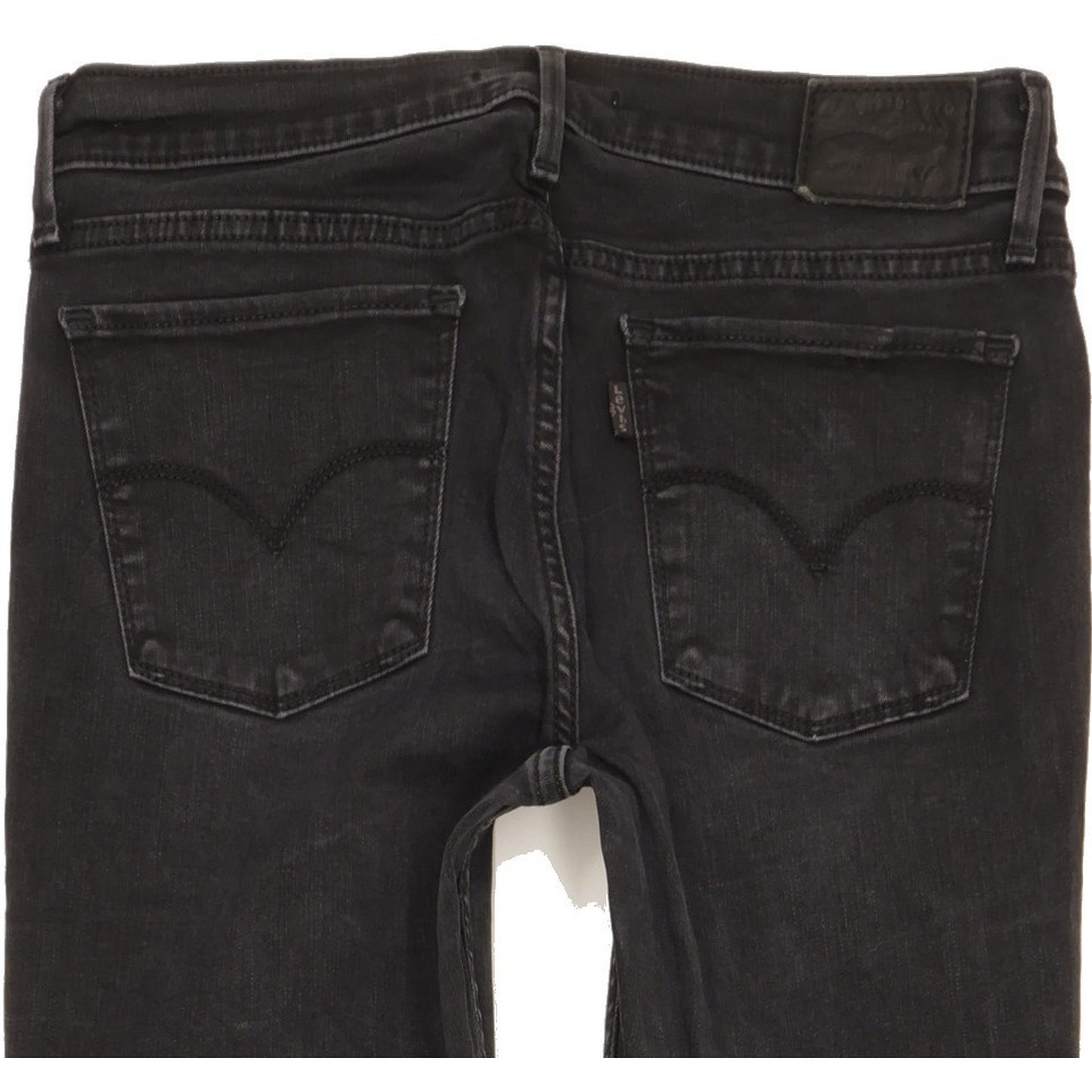Levi's 710 Super Women Black Skinny Slim Stretch Jeans W29 L30