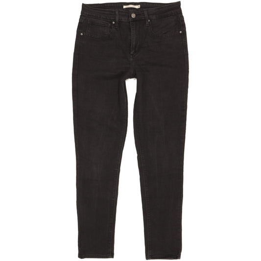 Levi's 721 Black Skinny Slim Stretch Jeans High Waisted W30 L30