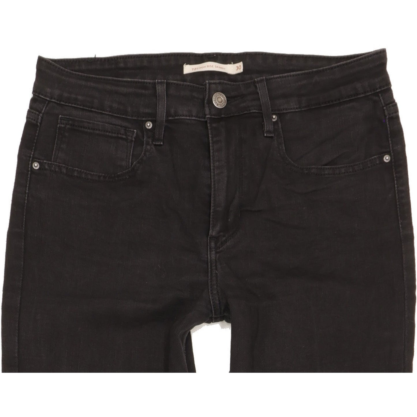 Levi's 721 Black Skinny Slim Stretch Jeans High Waisted W30 L30