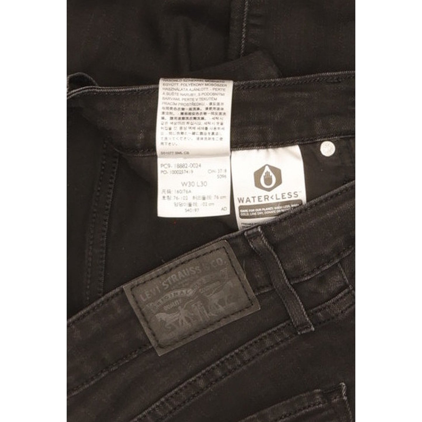 Levi's 721 Black Skinny Slim Stretch Jeans High Waisted W30 L30
