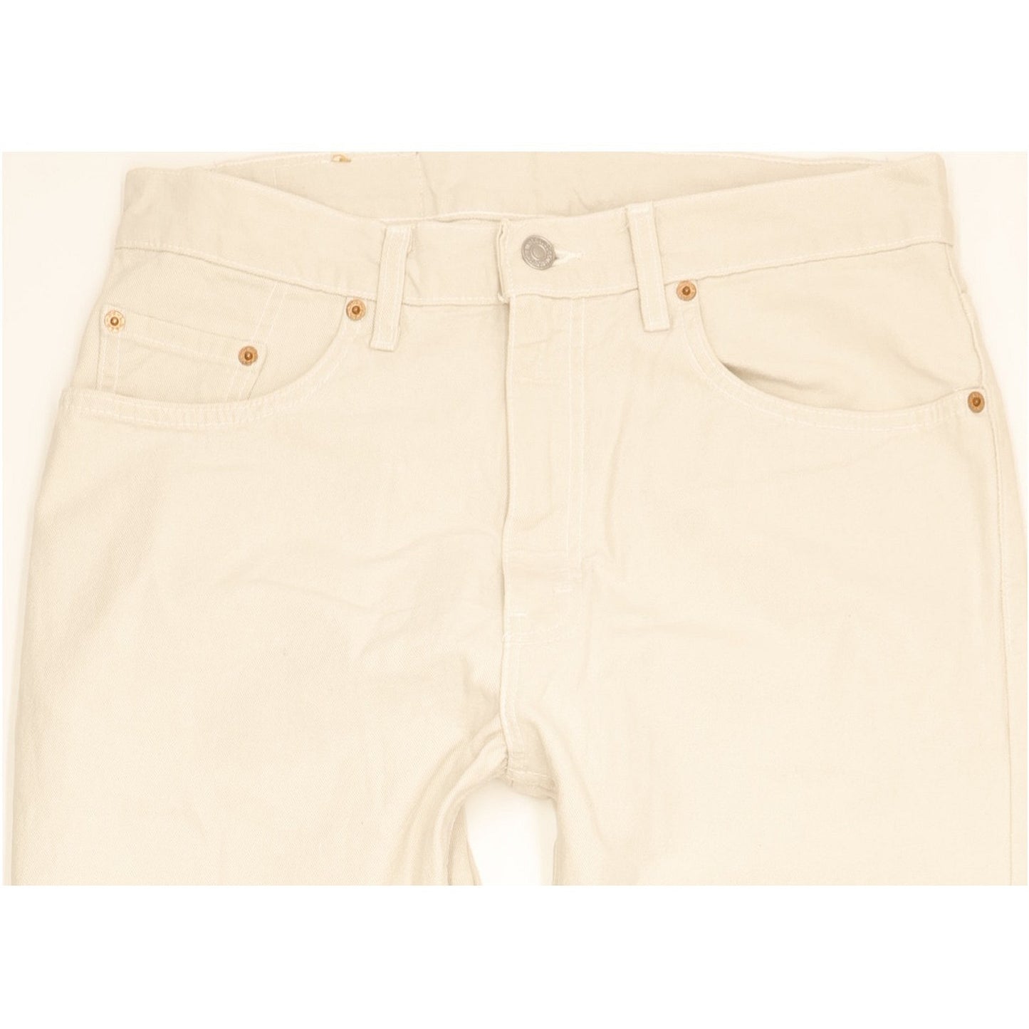 Levi's 505 Made in USA Men Beige Straight Regular Jeans W33 L34