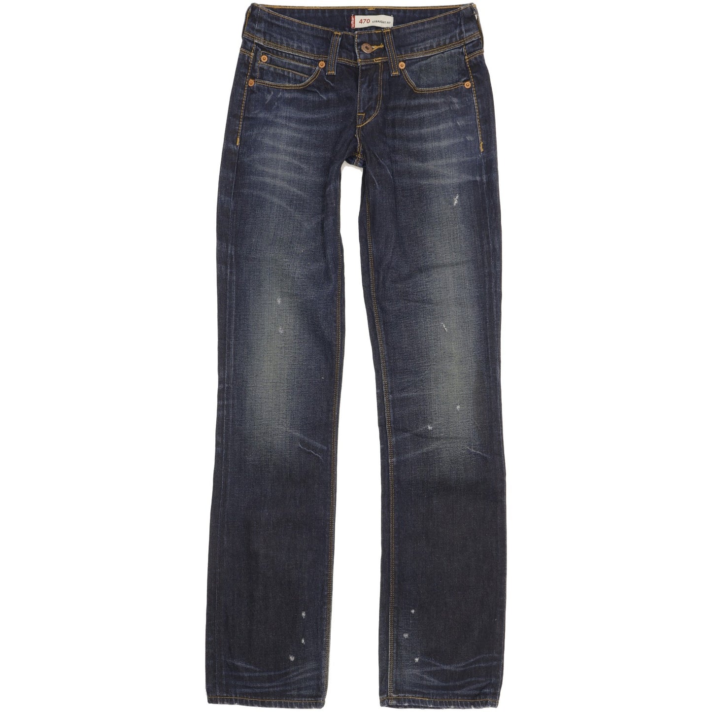 Levi's 470 Women Blue Straight Slim Stretch Jeans W27 L34
