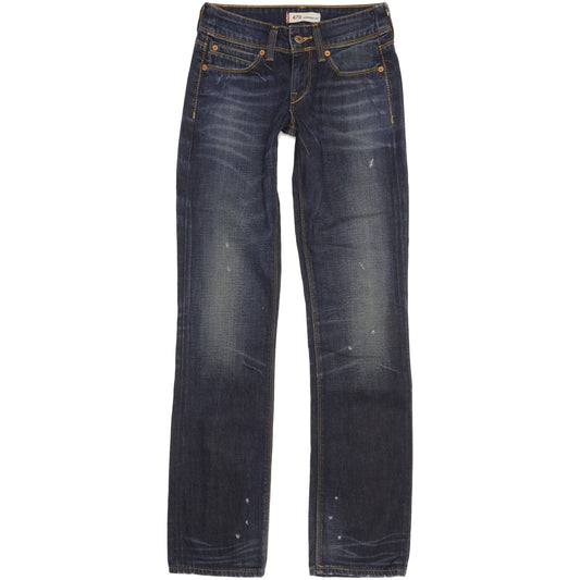 Levi's 470 Women Blue Straight Slim Stretch Jeans W27 L34