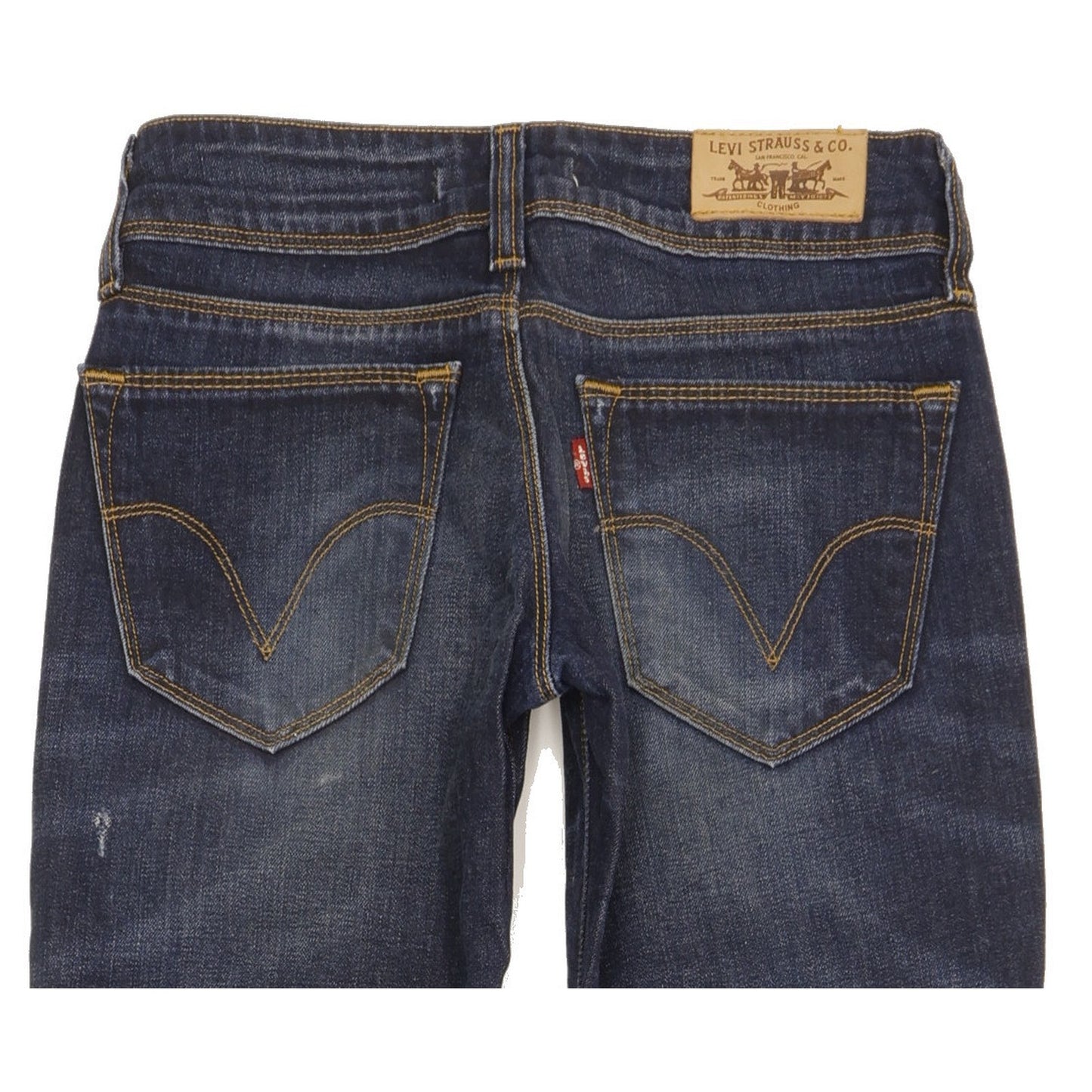 Levi's 470 Women Blue Straight Slim Stretch Jeans W27 L34
