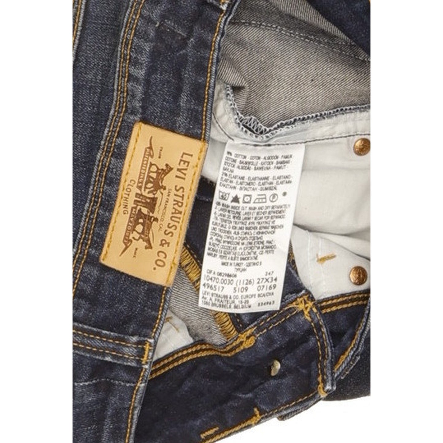 Levi's 470 Women Blue Straight Slim Stretch Jeans W27 L34