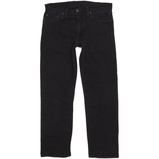 Levi's 504 Men Black Straight Regular Stretch Jeans W33 L29
