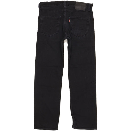 Levi's 504 Men Black Straight Regular Stretch Jeans W33 L29