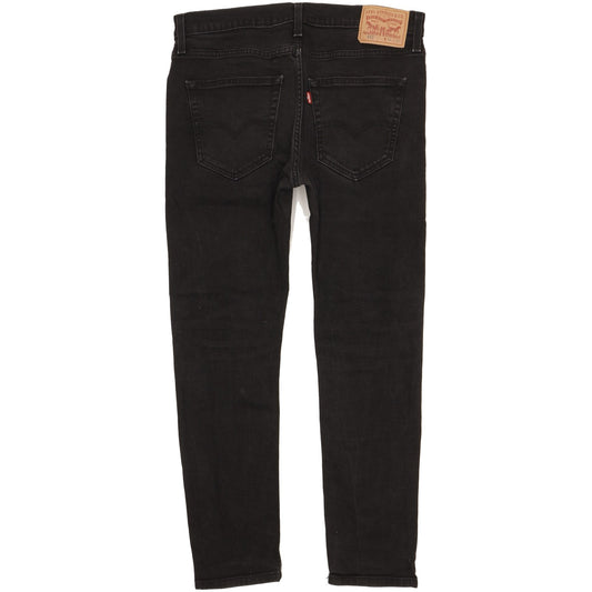 Levi's 512 Men Black Tapered Slim Stretch Jeans W34 L28