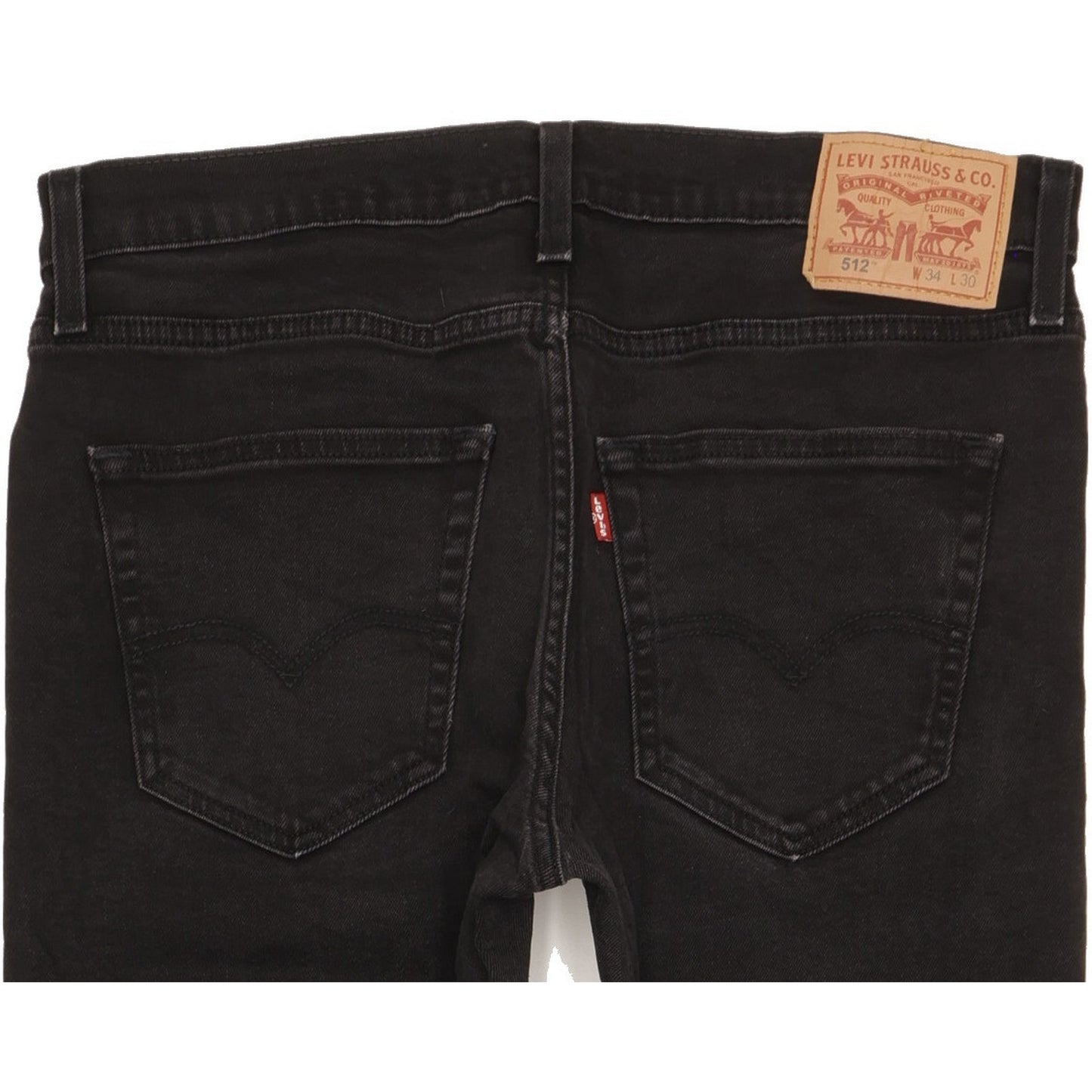 Levi's 512 Men Black Tapered Slim Stretch Jeans W34 L28