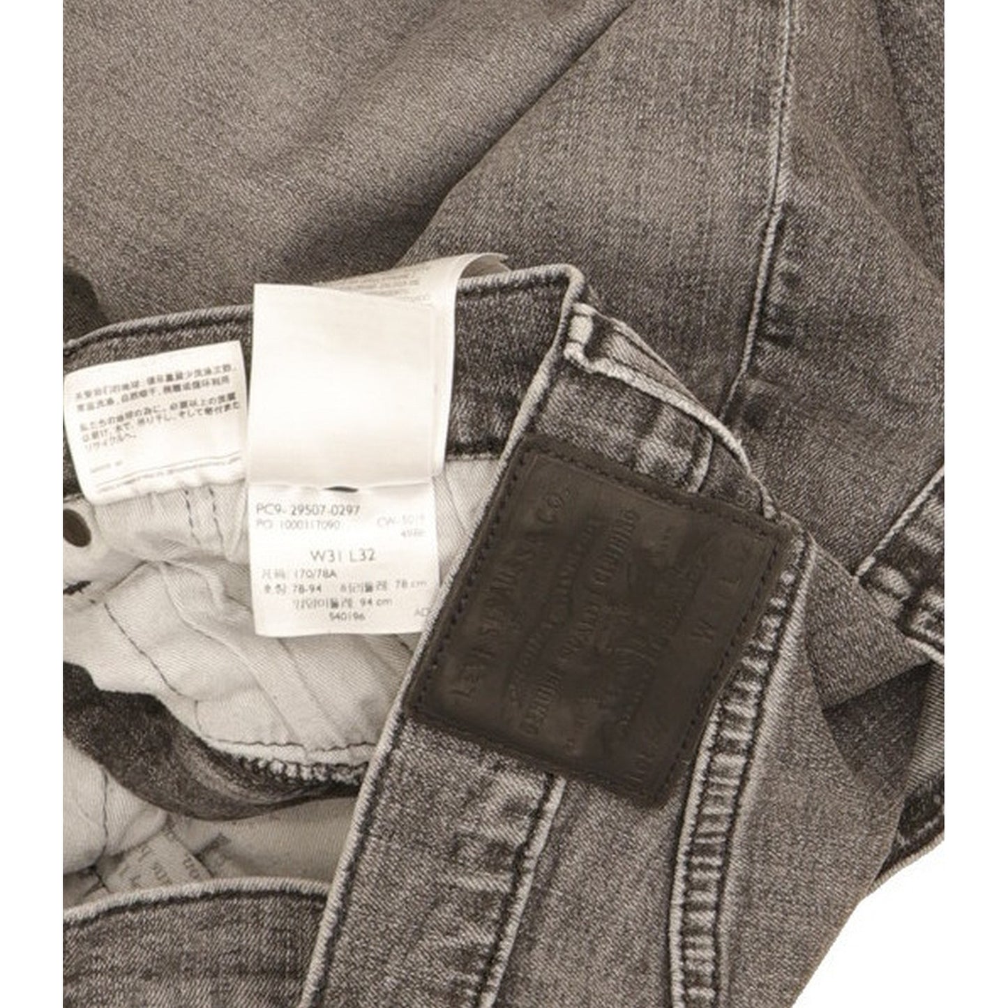 Levi's 502 Men Grey Tapered Regular Stretch Jeans W31 L30
