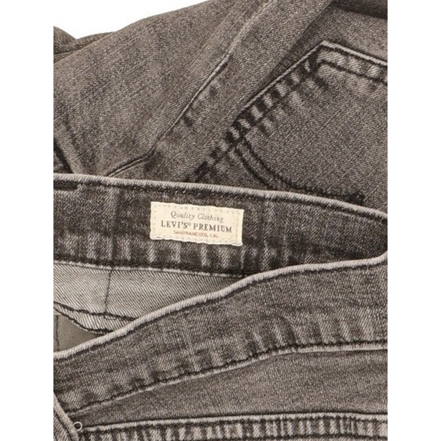 Levi's 502 Men Grey Tapered Regular Stretch Jeans W31 L30